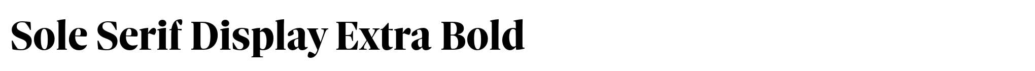 Sole Serif Display Extra Bold image